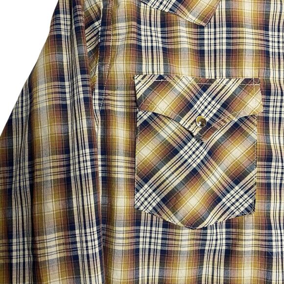 Pendleton Pearl Snap Frontier Shirt Mens S Long Sleeve Plaid Button Up Western - Picture 9 of 13